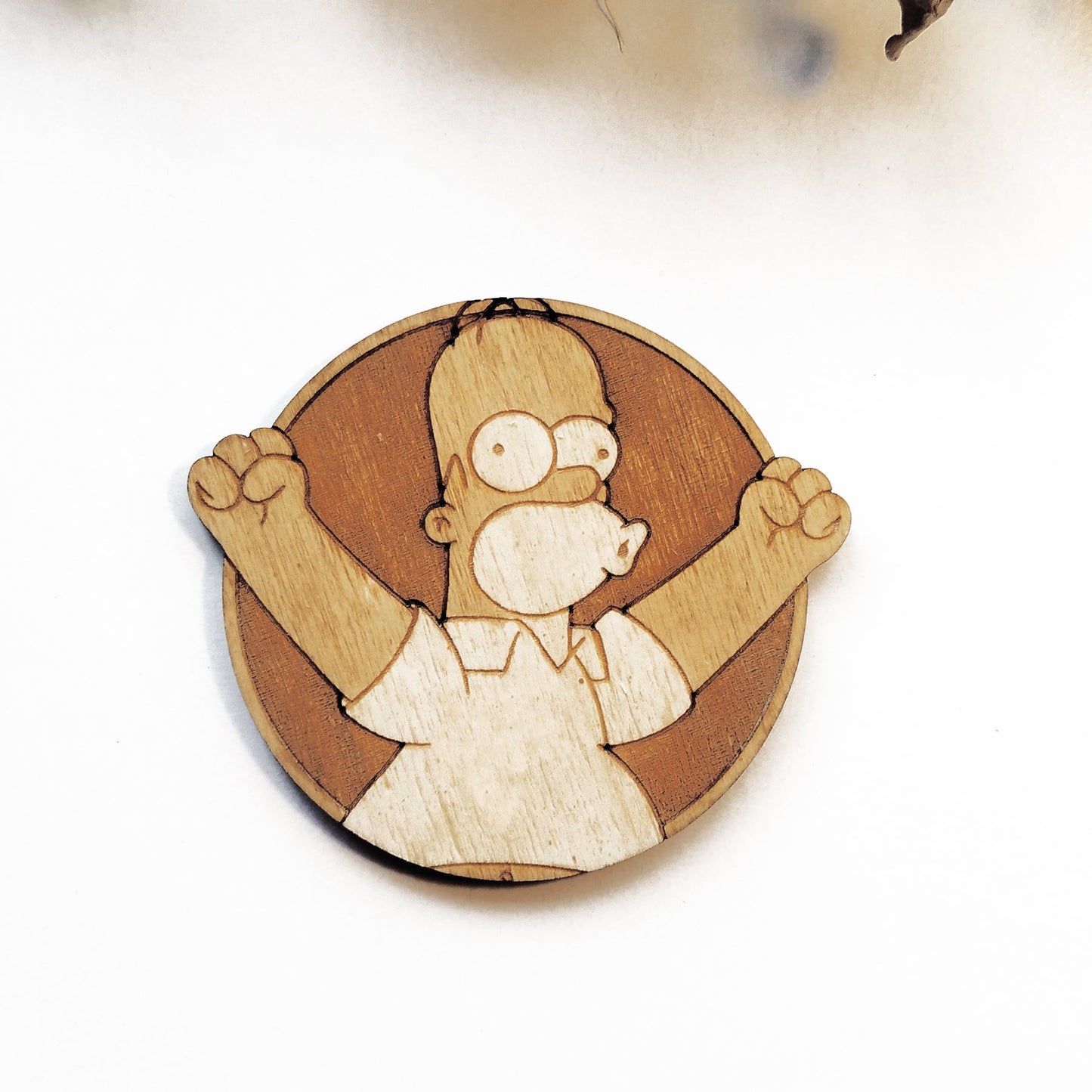 Set of 6 The Simpsons Wooden Coasters - Handmade Gift - Housewarming - Wood Kitchenware