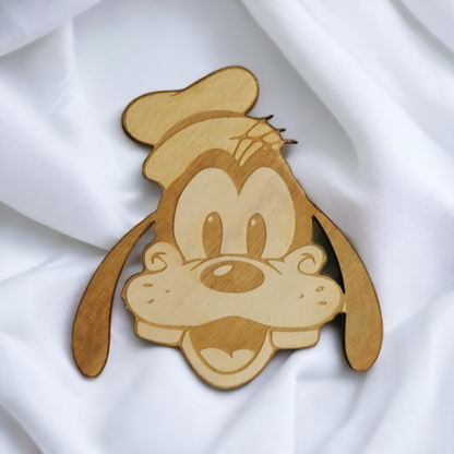 Set of 6 Disney Wooden Coasters - Handmade Gift - Housewarming - Wood Kitchenware - Mickey - Minnie
